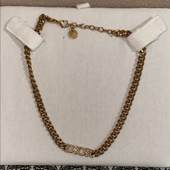 Dior Gold-Tone Chain Choker - Picture 1 of 7